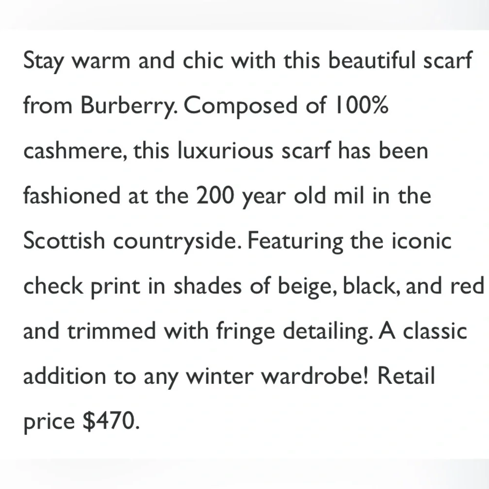 Burberry Plaid Cream Scarf - Picture 5 of 6